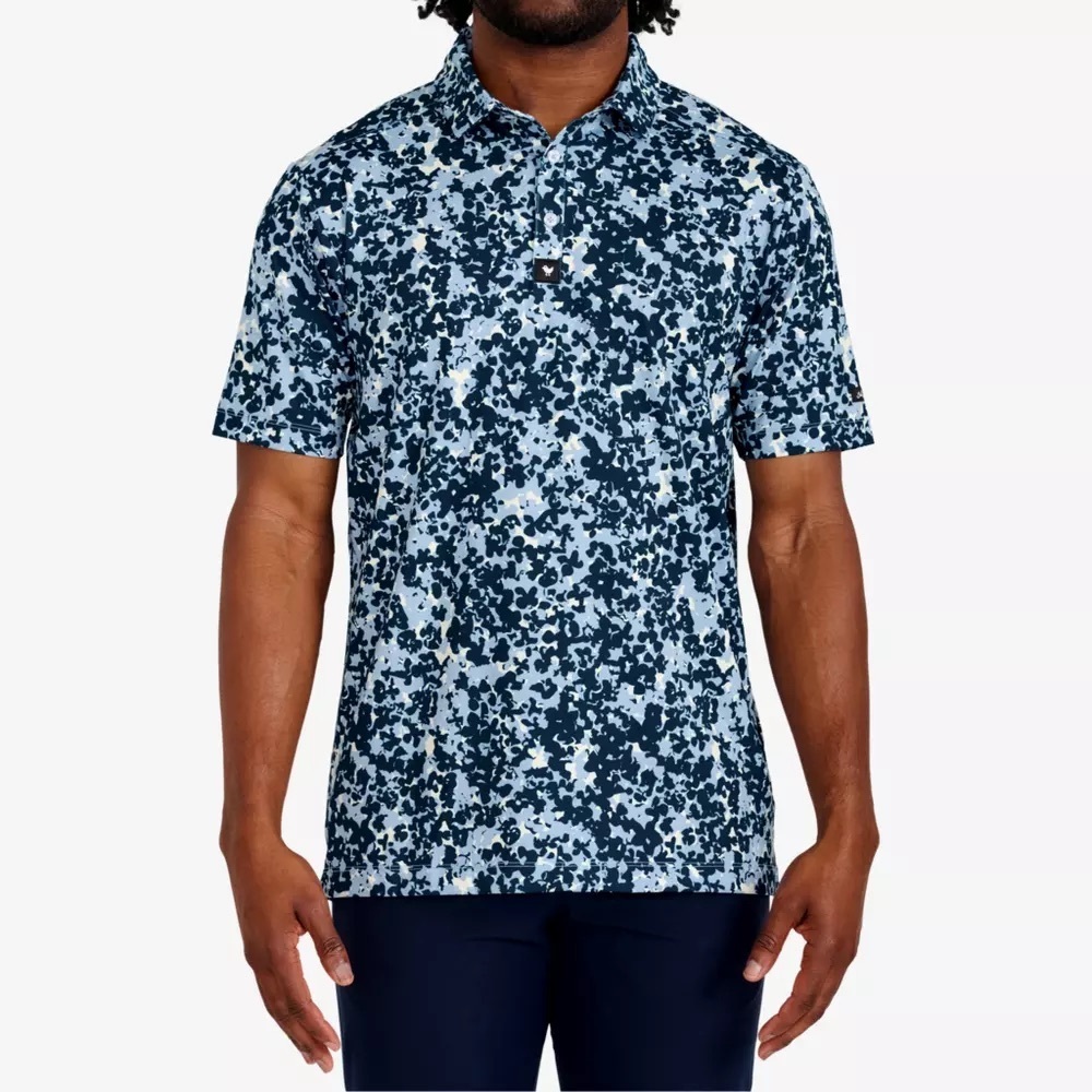 Bad Birdie Blend Setter Polo Shirt 2XL blue golf lightweight moisture wicking